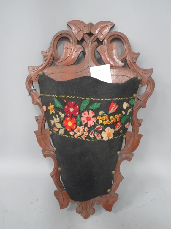 Rare Ornate Victorian Wall Pocket (1 of 5)