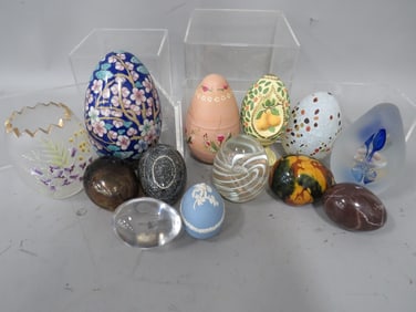 (12) Marble & Glass Eggs