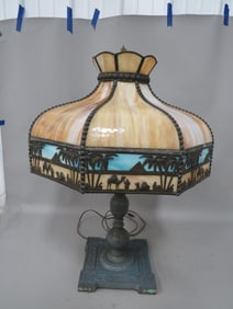 Slag Glass Lamp