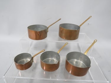 (5) Miniature Copper Pans