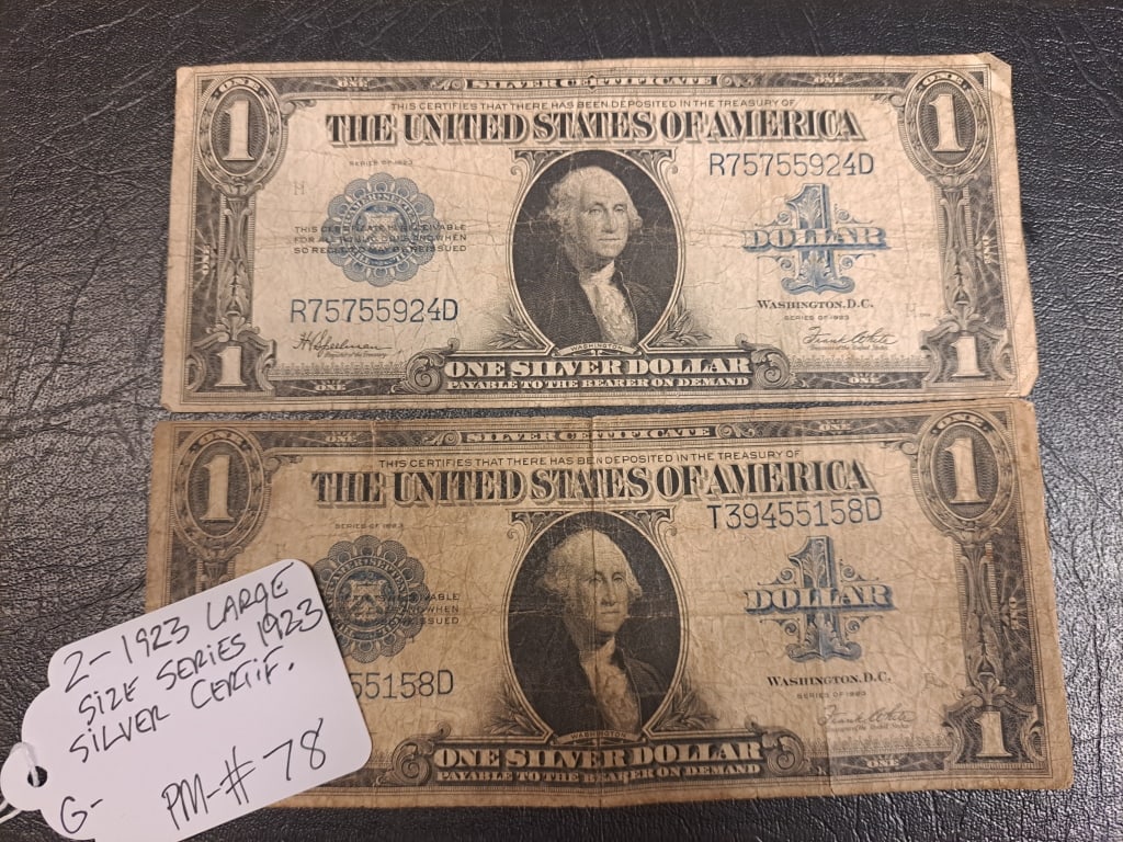 (2) 1923 Series 1923 Silver Certificate (1 of 2)