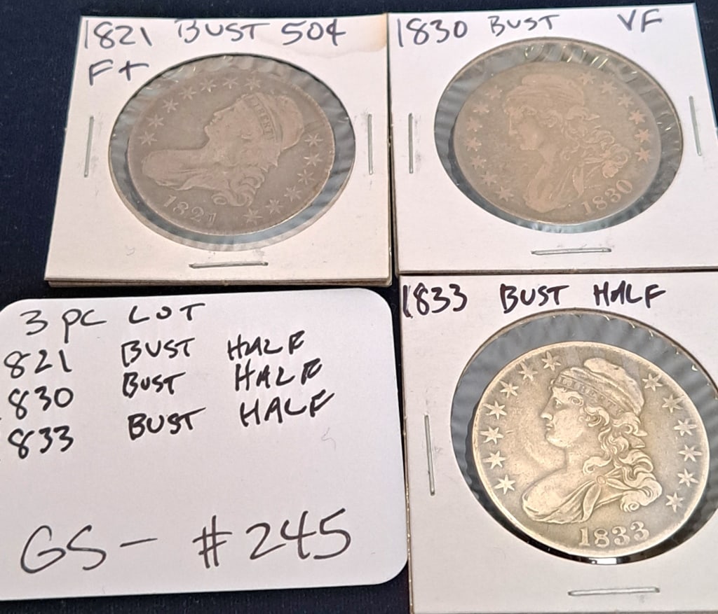 (3) 1821/1830/1833 Coin Lot (1 of 2)