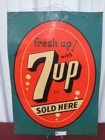 Embossed 7-Up Fresh Up! Sign