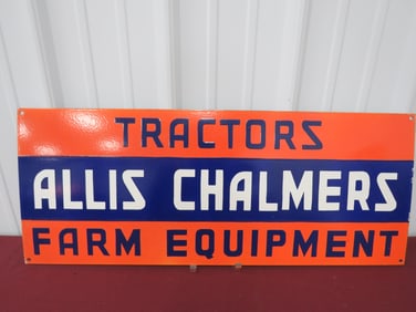 Allis Chalmers Tractor Farm Equipment Sign