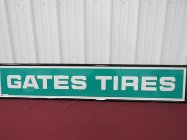 NOS Gates Tires Embossed Sign