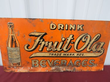 Fruit Hola Beverage Embossed Sign