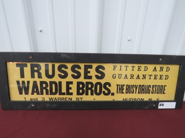 Trusses Brothers Drug Store Sign