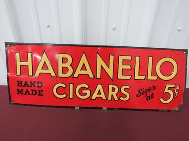 Habenello Cigar Embossed Metal Sign