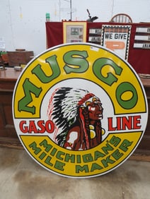 Musgo Gasoline Porcelain Sign