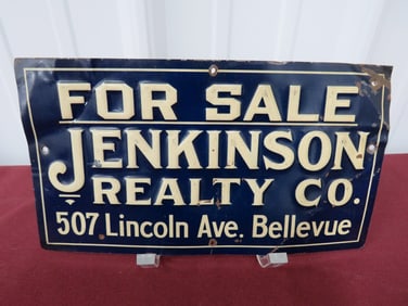 Jenkinson Realty Embossed Metal Sign