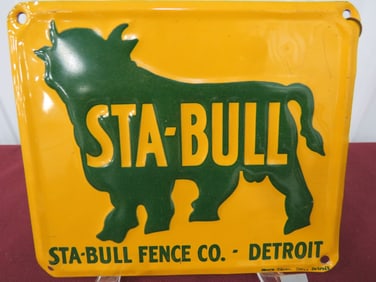 Sta-Bull Fence Co. Metal Sign