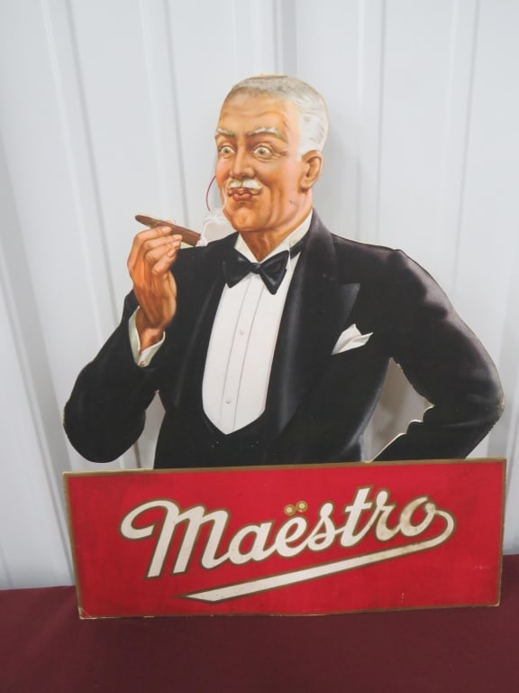 Nos Maestro Cigar Eisel-Back Display: Cardboard