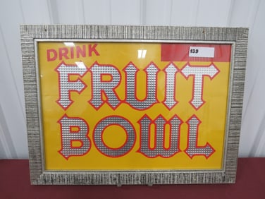 Drink Fruit Bowl Framed Advertising
