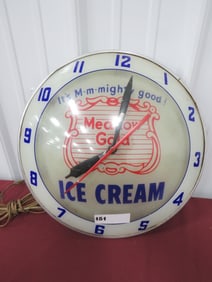 Bubble Meadow Gold Ice Cream Clock