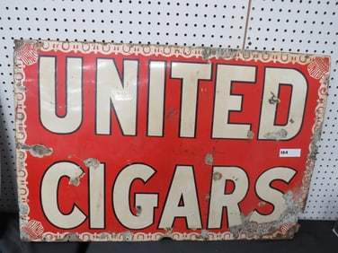 United Cigar Porcelain Sign