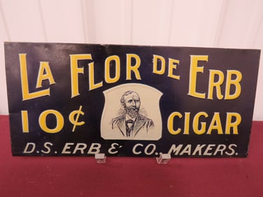 La Flor De Erb Cigar Sign