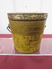 Geo. Pittman Small Lard Pail W/ Lid