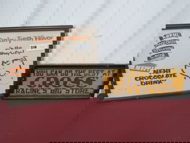 Nehi Chocolate Milk & Cross'S Big Store Signs