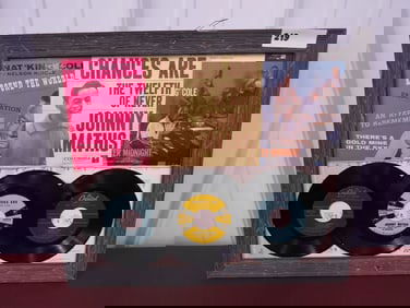 45 rpm Records Display (Mathis & Nat KC)