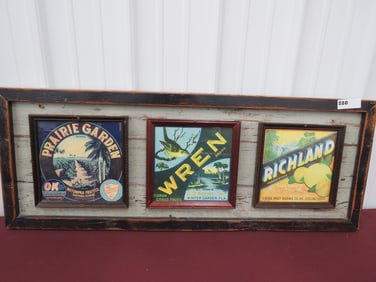 Framed (3) Fruit Labels
