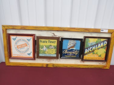 Framed (4) Fruit Labels