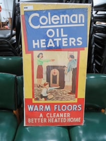 Coleman Oil Heaters Sign