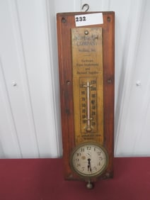 R. Mar Ker Hardware Thermometer Clock