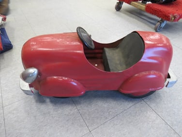 Metal Push Car W/ Headlights