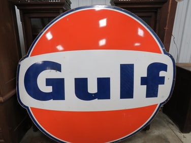 1964 Porcelain Gulf Sign
