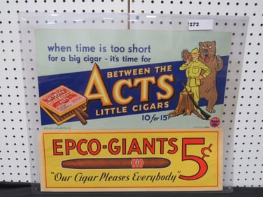 Epco & Act'S Little Cigar Signs