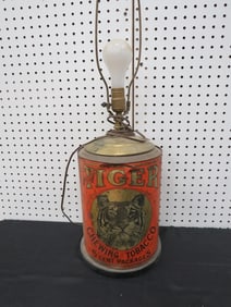 Tiger Chewing Tobacco Store Can Lamp