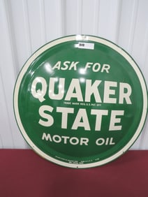 Quaker State Round Bubble Sign