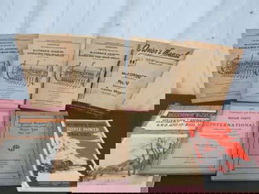 (8) Mccormick Deering Manauals