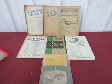 (7) John Deere Manuals & Account Books