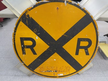 Yellow Railroad Sign