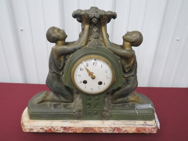 P. Sega Marble base Mantle Clock