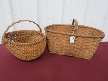 (2) Early Hickory Baskets