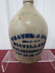 F. H. Cowden Stoneware Whiskey Jug