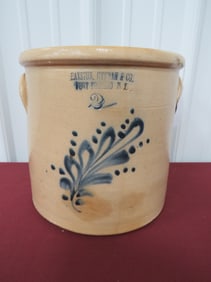 2 Gal. Ft. Edward Stoneware Crock