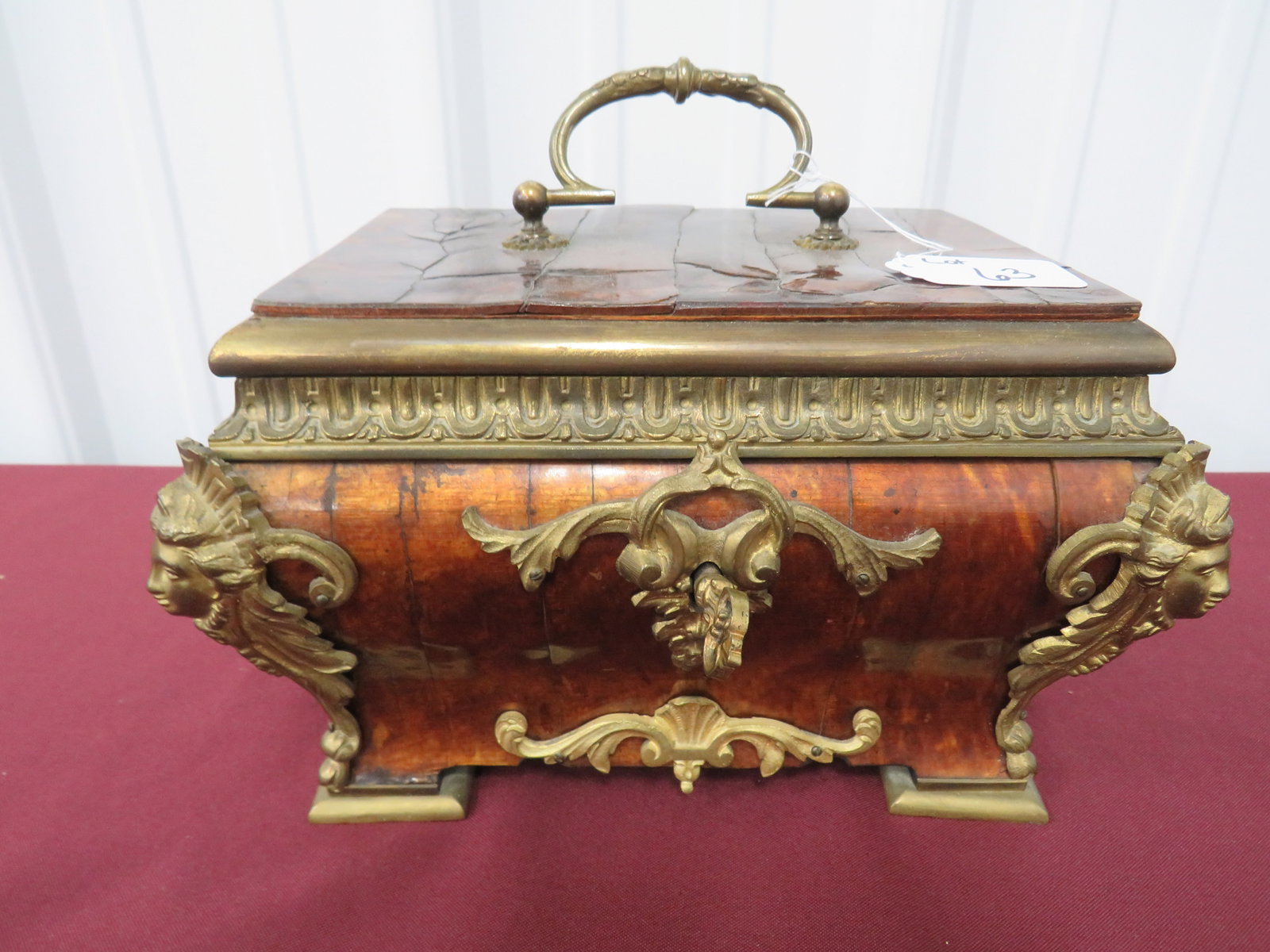Valuables Chest: Brass ormolu, key