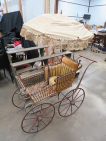High-wheel Wicker Victorian Buggy