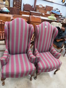 Pr Queen Anne Wingback Chairs