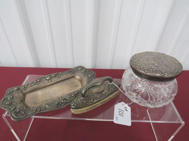 3 pc Sterling Silver Dresser set