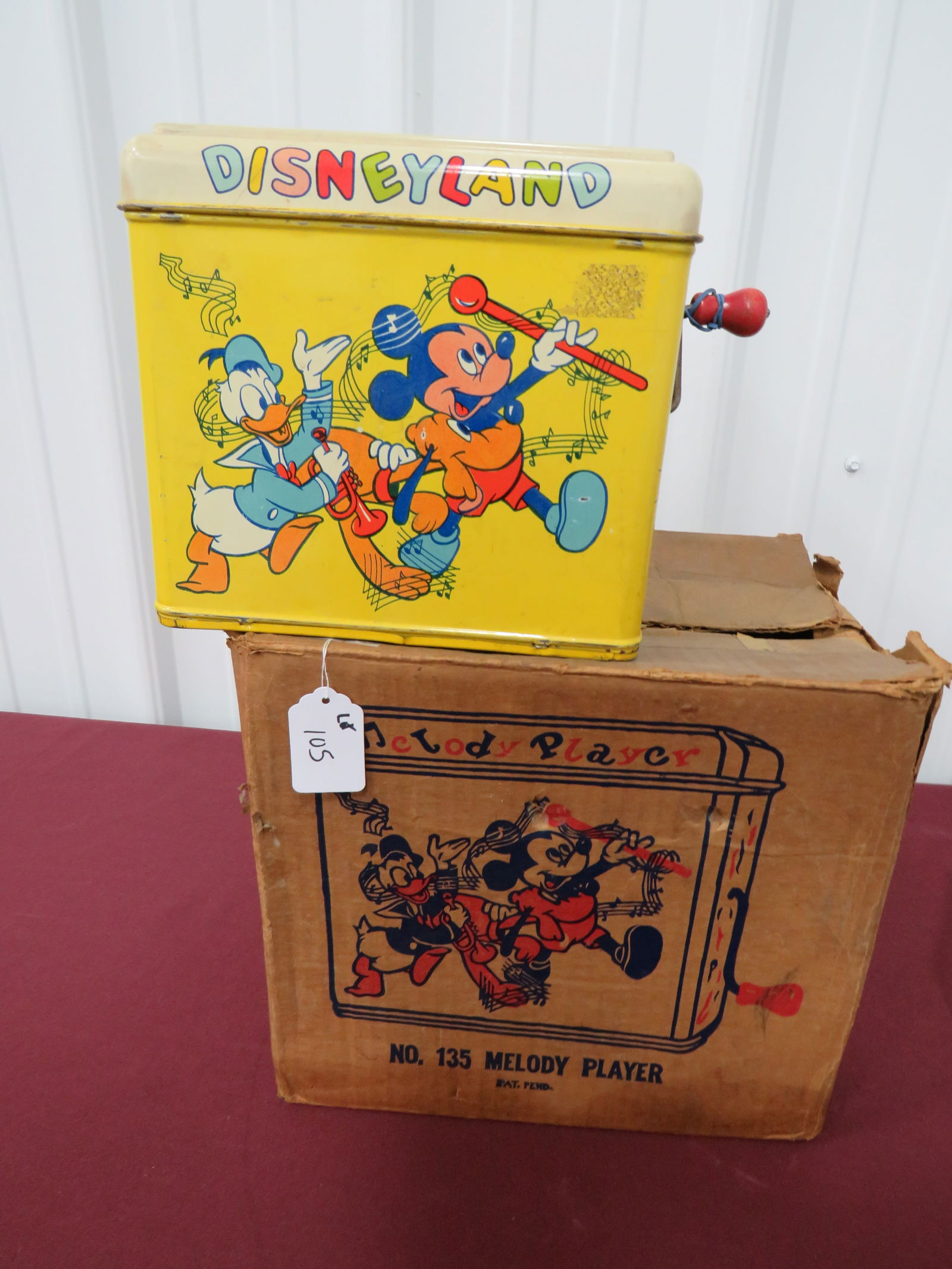 Disneyland Melody Player Music Box: J.Chein, 1950's