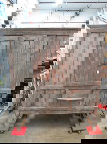 Unusual Painted Flatwall Cabinet