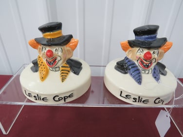 2-Leslie Cope Clown Busts