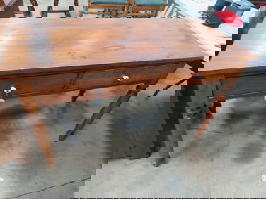 Primitive Dropleaf Pine Table