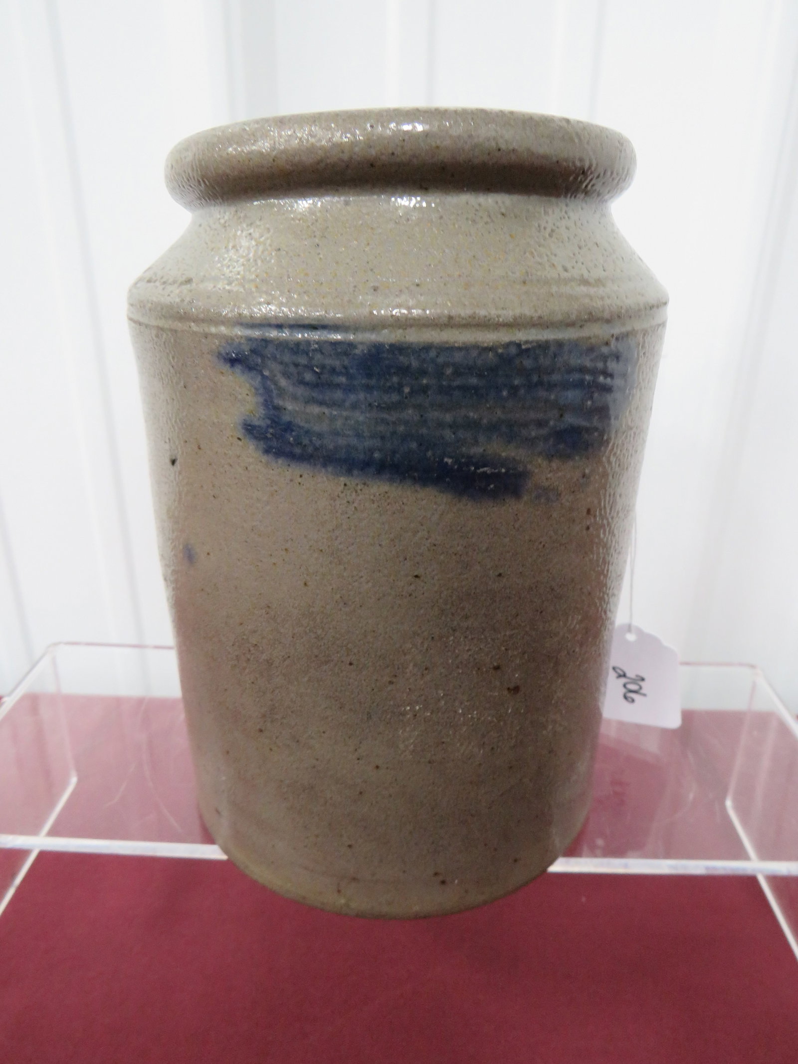 Stoneware Jar: slash cobalt decor, 1820-40, PA, attrib Branch Green
