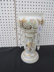 Victorian Opaline Mantle Lustre