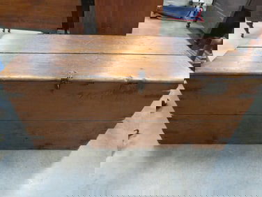 Primitive Wood Footlocker